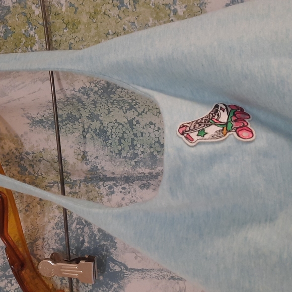 J. Crew light blue Y2K halter like new condition,  bra roller skate patch - Picture 3 of 6